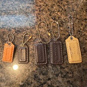 Coach Lot of 5 Leather Hangtags (small)